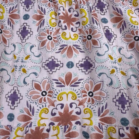 Loft Dress‎ Women Med Peach Pink Floral Maxi Tiered Ruffle Coquette CottageCore - Picture 11 of 11